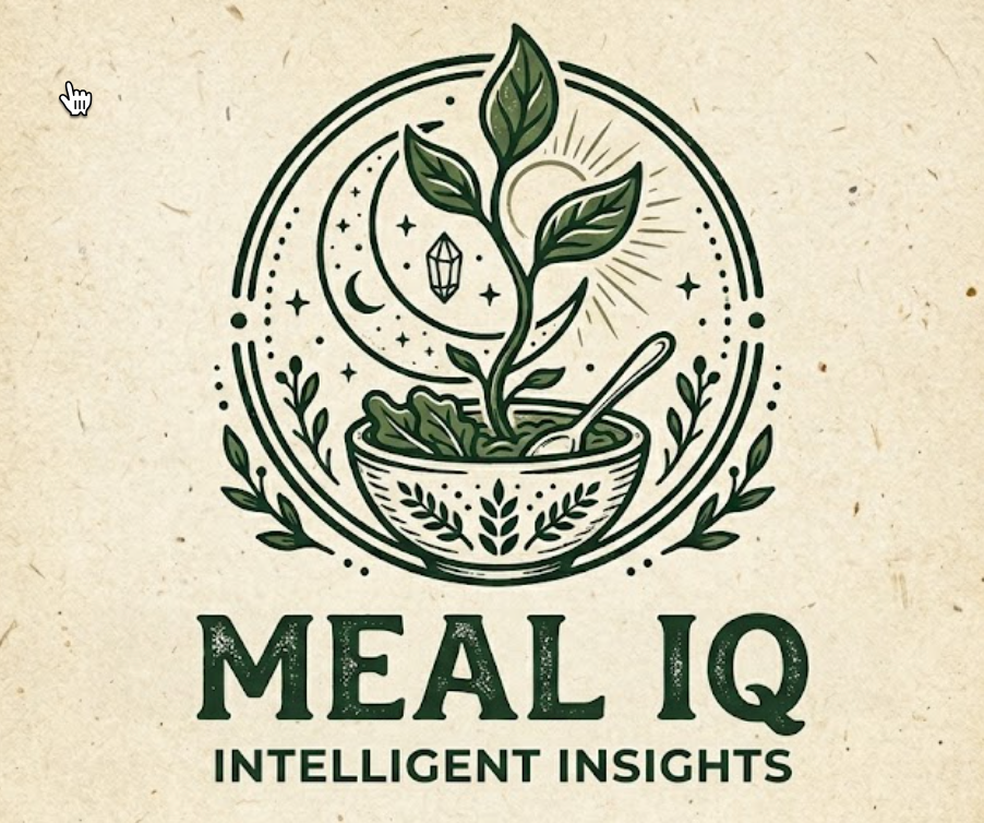 Meal IQ — leaf and mortar emblem with the Intelligent Insights wordmark